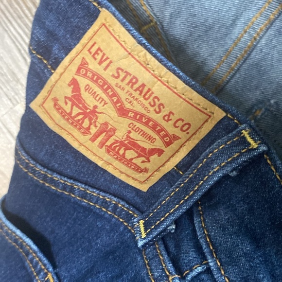 LEVI’S PREMIUM 501 RIBCAGE STRAIGHT ANKLE UNDONE HEM FOR FREE PEOPLE LUXEDENIM - Picture 14 of 14